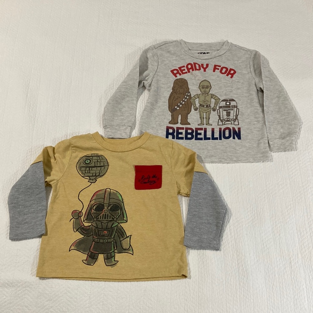 Pair of Star Wars long sleeve tees